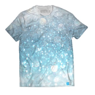 Áo SHINE BRIGHT LIKE A DIAMOND (trắng xanh)