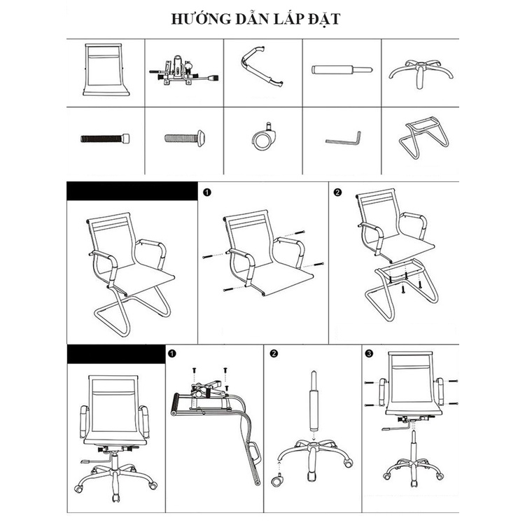 Ghế văn phòng chân xoay da Silimi cao cấp STAHOUSE GVP207.X