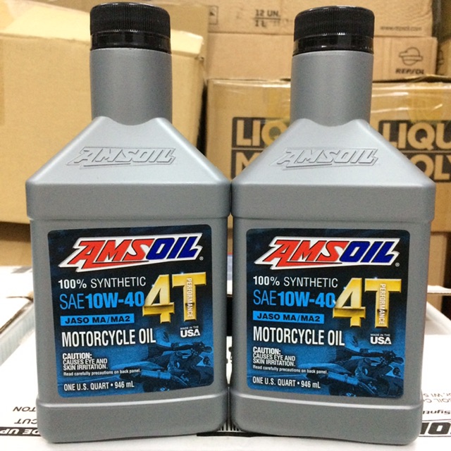 Combo Amsoil Performance 4T 10W-40 + Lọc Nhớt Yamaha Thailand