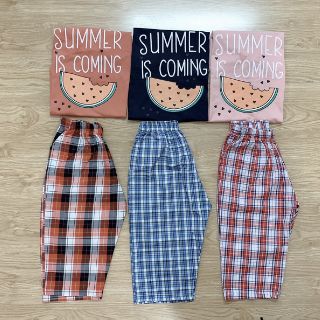 Bộ mặc nhà cotton dưa hấu
