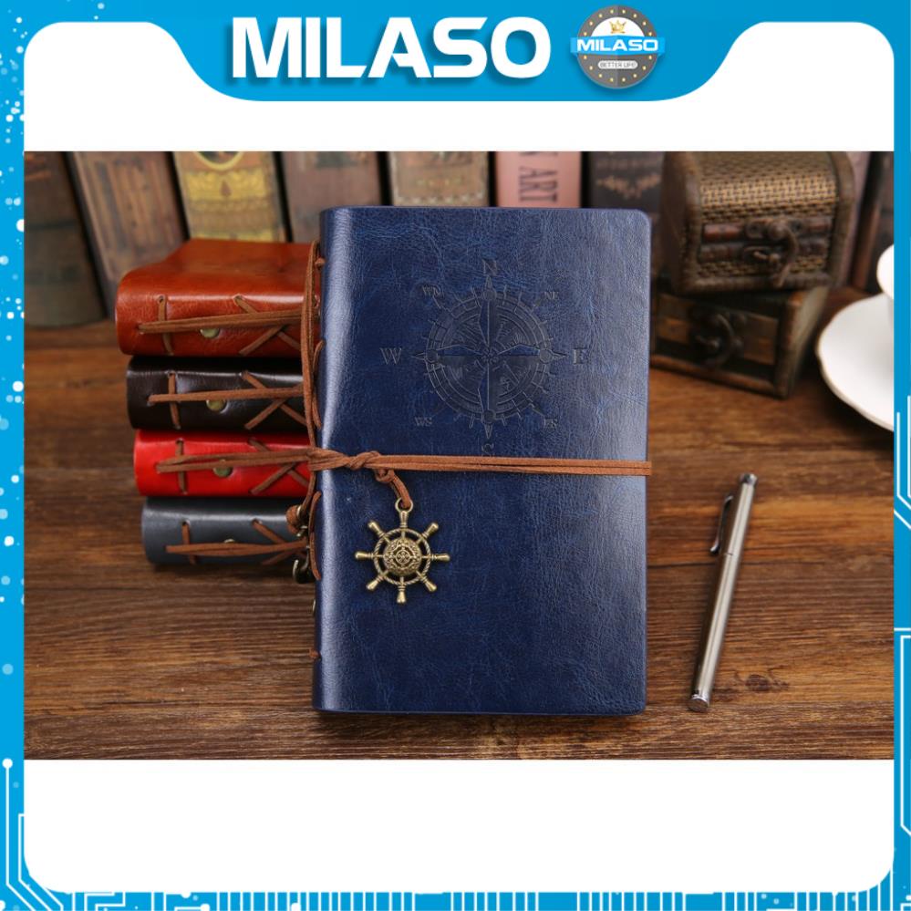 Sổ Tay Ghi Chép MILASO Bìa Da Mềm Phong Cách Vintage Giấy Kraft SN-001044