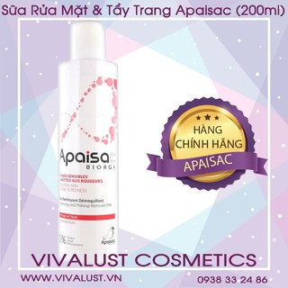 Sữa Rửa Mặt Và Tẩy Trang APAISAC Biorga Cleansing And Make Up Remover Milk (200ml) - Dành Cho Da Nhạy Cảm