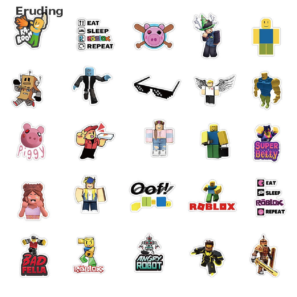 Bộ 100 miếng dán họa tiết trò chơi Roblox chống thấm nước đa năng