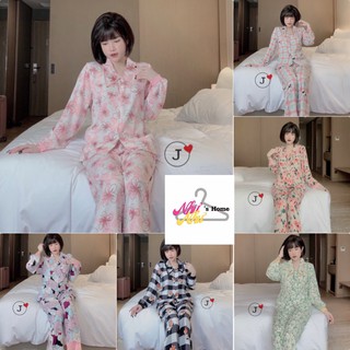 Pijama lụa mango mặc nhà cổ sen tay dài quần dài mẫu mới
