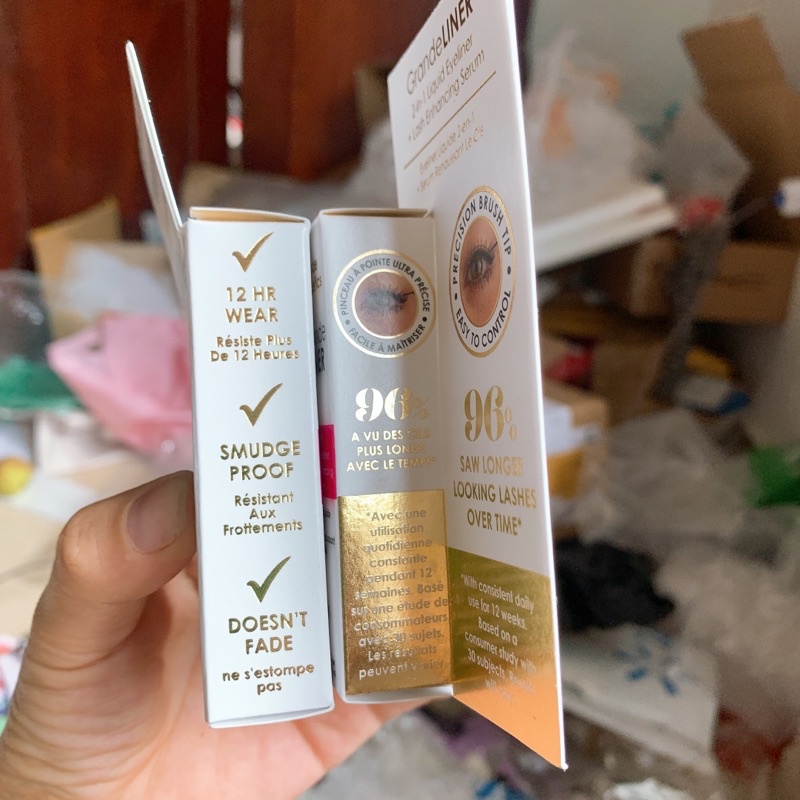 Có sẵn - Kẻ mắt nước GRANDE Cosmetics Grande Liner có tinh chất dưỡng mi
