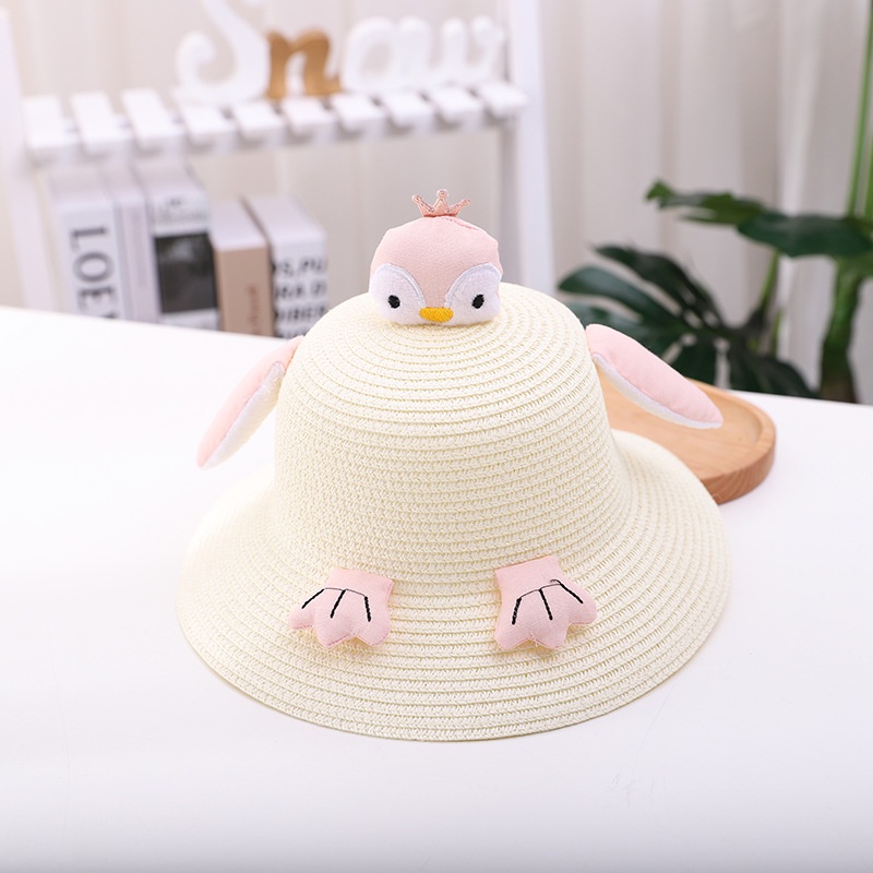 Nón cói túi cói con vịt dễ thương cho bé gái từ 3-6 tuổi nhiều màu mẫu mới