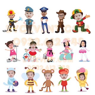 [CHIBI 18-22CM-GIAO NHANH] Chibi thiết kế trang trí sinh nhật