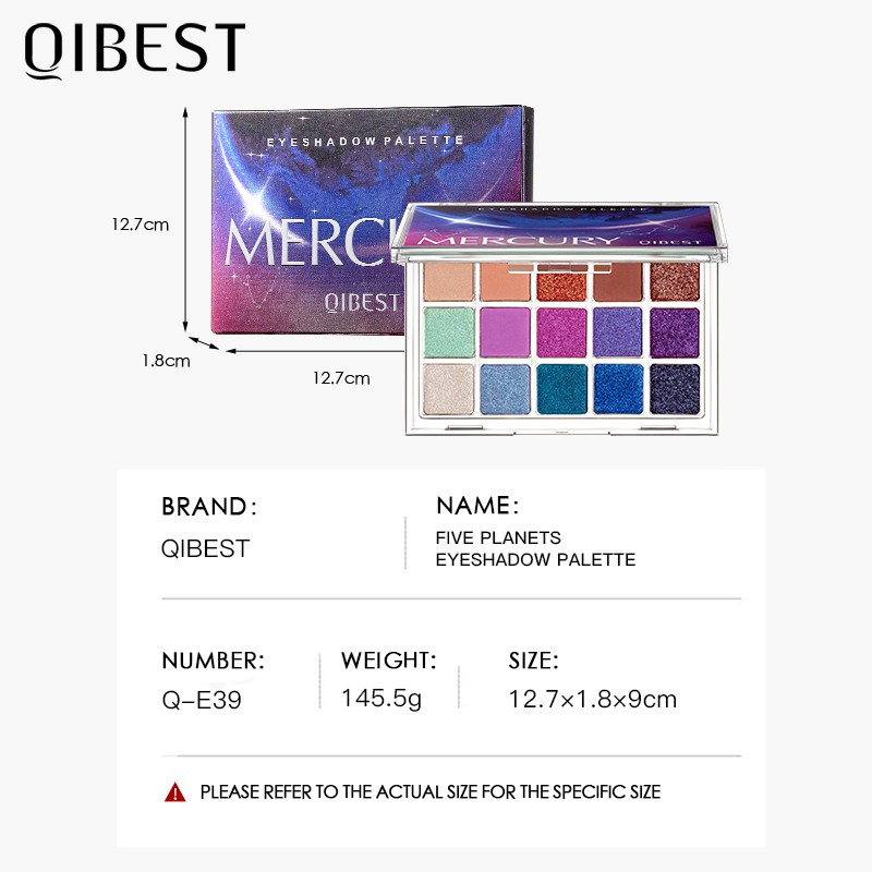 Bảng phấn mắt QIBEST 15 màu với 5 tông màu thời thượng tuỳ chọn 145.5g | BigBuy360 - bigbuy360.vn