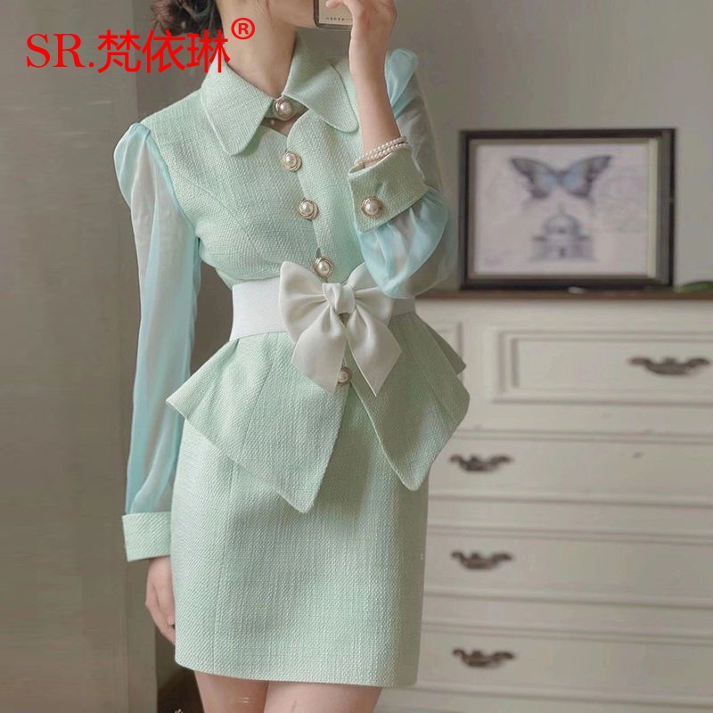 Set Áo Dài Tay Và Chân Váy Phong Cách Chanel Thời Trang Thu Đông 2022 Cho Nữ