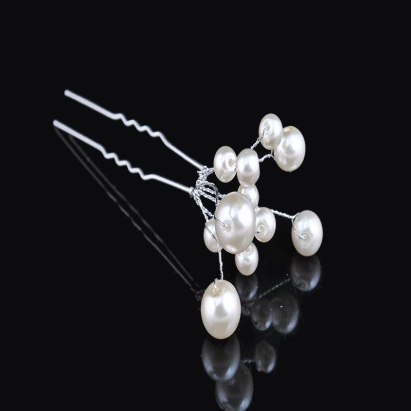 Ghim cài tóc bằng hợp kim hình quả cherry đính ngọc trai giả xinh xắn cho nữ