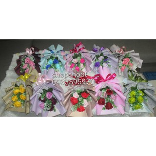 BÓ HOA SÁP 5 BÔNG DẠNG PHỒNG