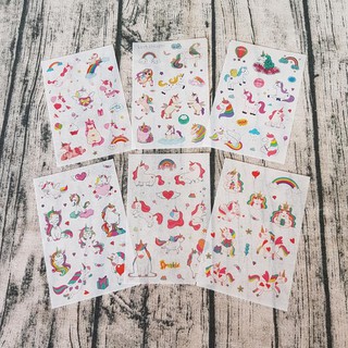 HCM - Bộ 6 tấm Sticker ngựa Unicorn Dreamer trang trí tập vở điện thoại kute cá tính