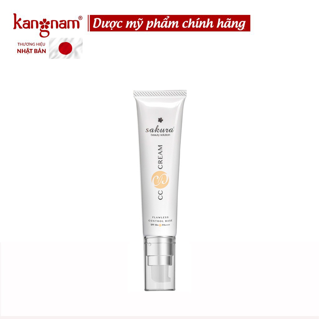 [SALE] [FREESHIP] Kem Sakura Cc Cream Flawless Control Base Spf50, Trang Điểm Chống Nắng, Giúp Da Đều Màu, Dưỡng Da Dịu