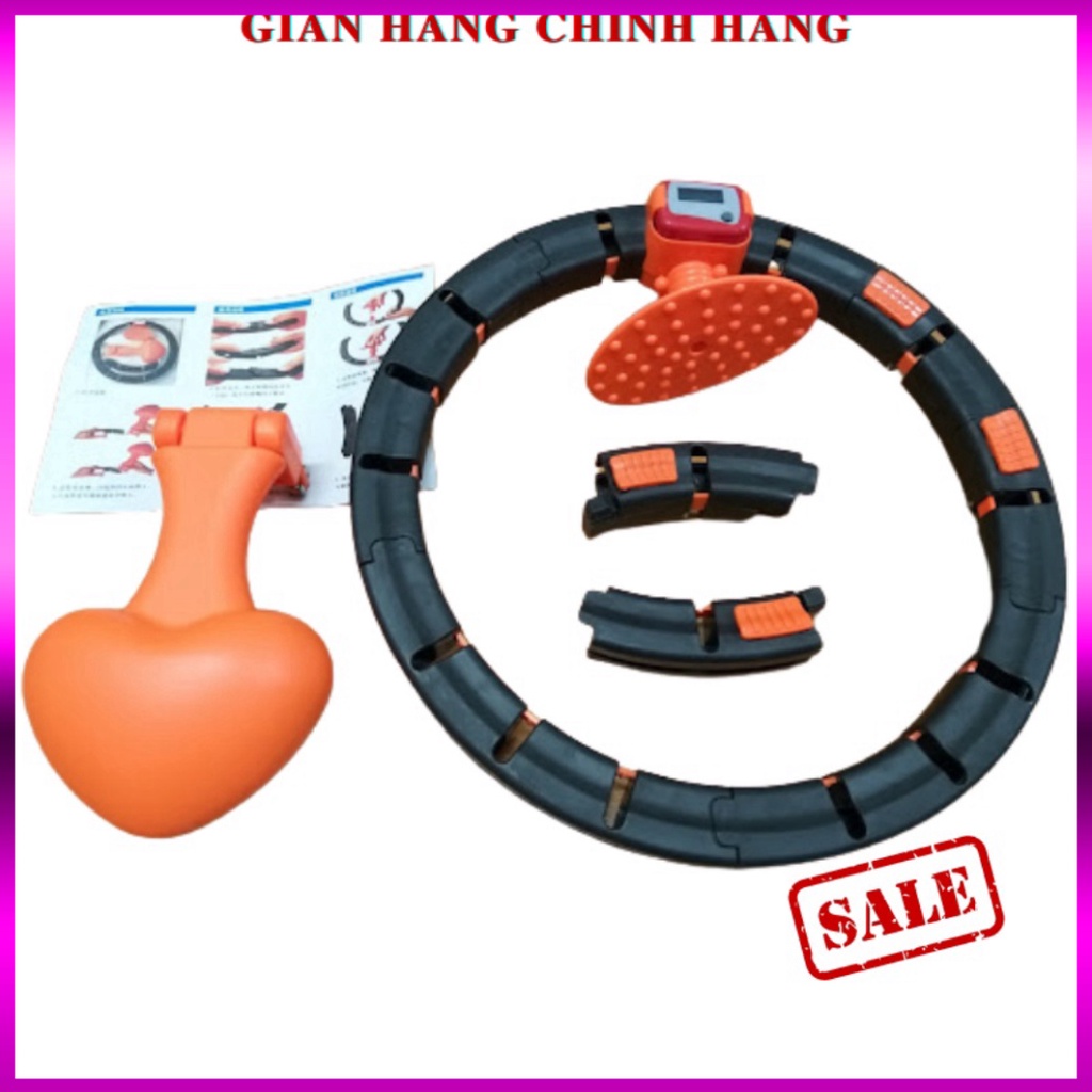 Vòng lắc eo giảm mỡ tự động nhập khẩu - Chính hãng HuLa Hoop chỉnh cân nặng vòng eo - Đồng hồ điện tử tự động đếm số