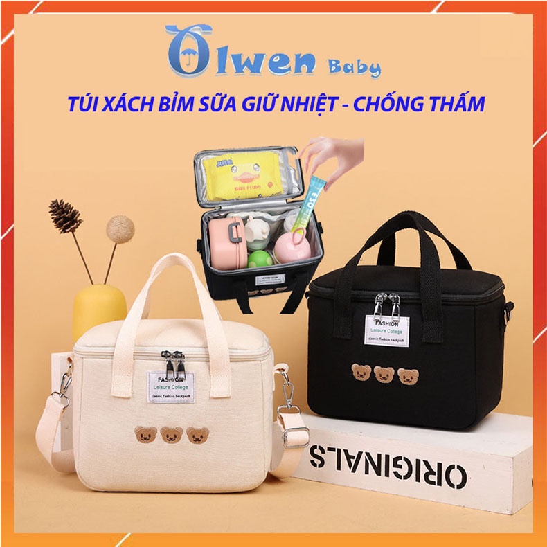 Túi Xách Bỉm Sữa Giữ Nhiệt Đa Năng Chống Thấm Nước - Balo Thời Trang Đa Năng Bảo Quản Bình Sữa Đựng Chứa Đồ Cho Mẹ, Bé