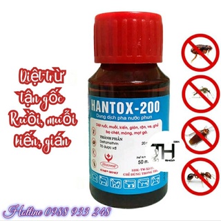 Hantox-200 { Hàng chính hãng} lọ 50ml chuyên gia diệt tận gốc ruồi, muỗi, ve Chó, bọ chét Chó mèo, mạt gà