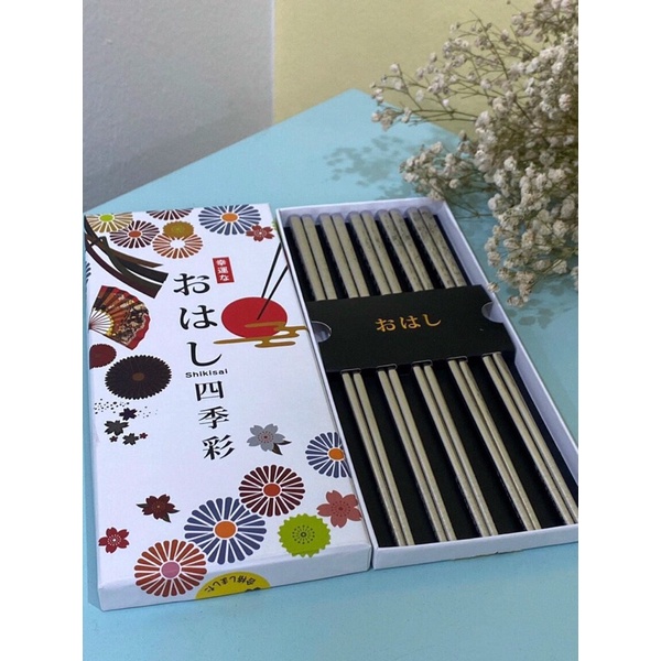 Đũa inox Nhật hiệu Shikishai (5 đôi/ hộp)