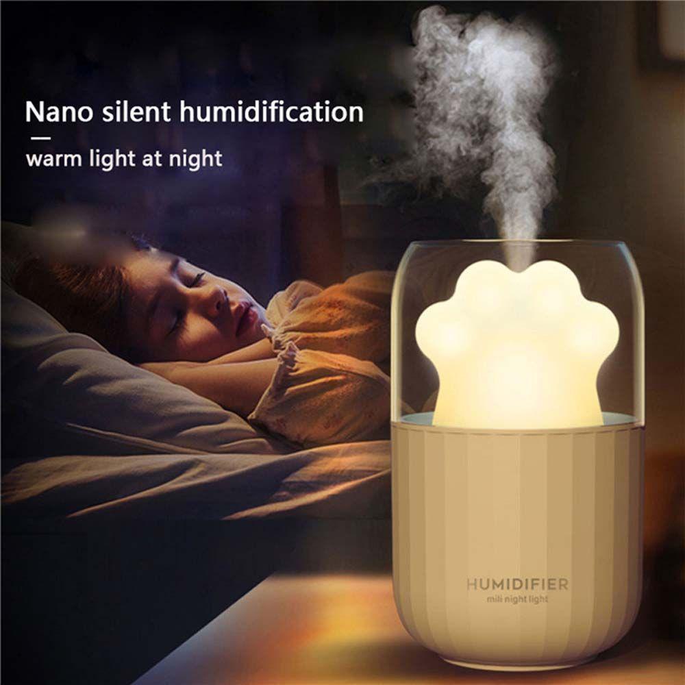 Máy Phun Sương Tạo Độ Ẩm Nano Hình Chân Mèo Sạc USB Cho Xe Hơi