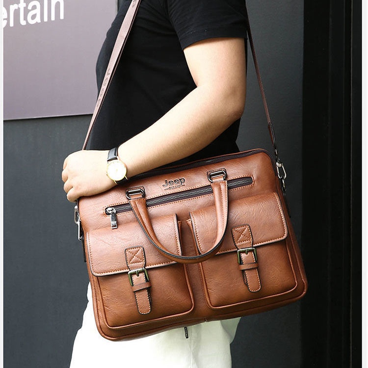 Cặp táp đựng Laptop một ngăn phong cách doanh nhân Âu Mỹ cổ điển dành cho nam