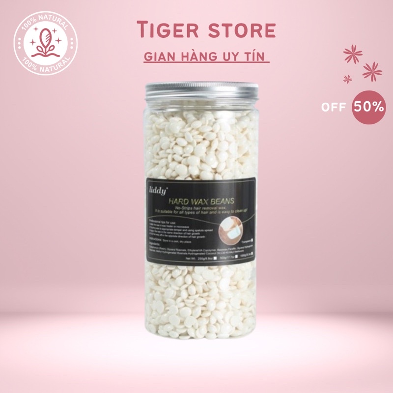 Sáp wax lông sữa dừa 500g siêu bám siêu thơm + 5 que gỗ to