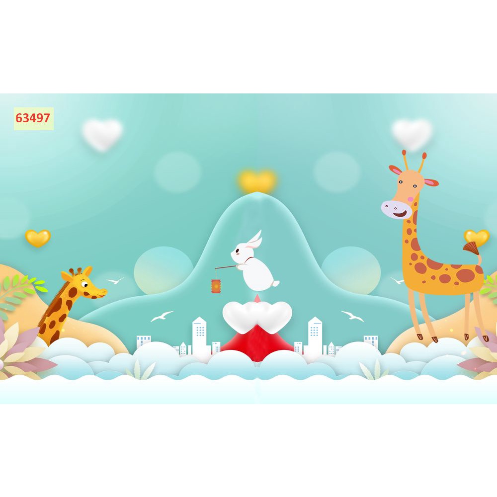 Tranh Dán Tường 3D Phòng Trẻ Em Hoạt Hình Ngộ Nghĩnh