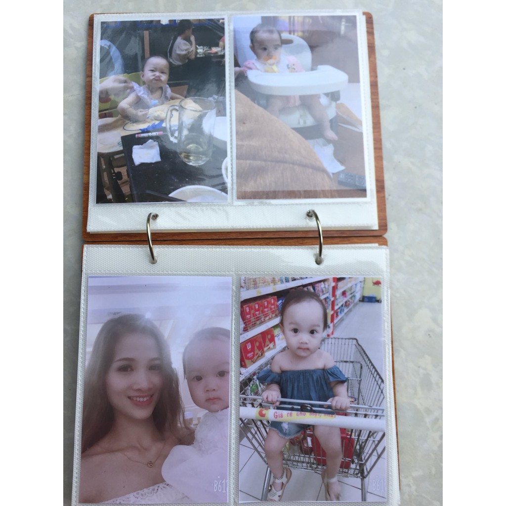 Album ảnh bìa gỗ đựng 100 ảnh 6x9, 9x13