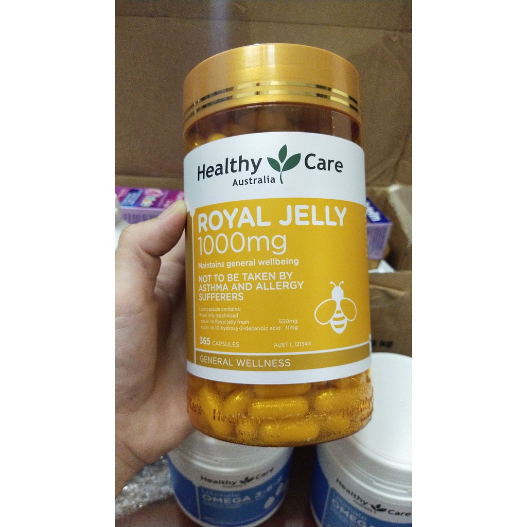 (Mẫu mới) Sữa Ong Chúa Healthy care Royal Jelly 1000mg 365 viên | Thế Giới Skin Care
