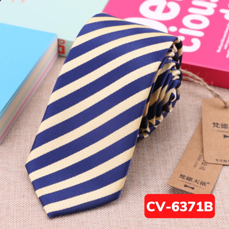 Cà vạt chú rể bản nhỏ 6cm, Calavat cao cấp, Cravat phong cách Hàn Quốc, Cavat dự tiệc CV-6371