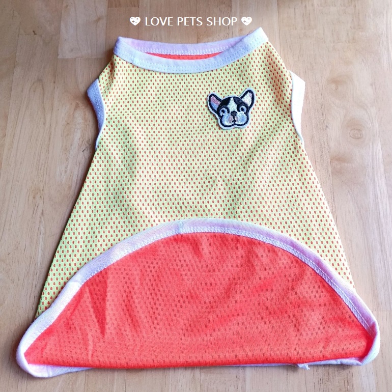 ÁO CHO CHÓ MÈO, ÁO BA LỖ BẰNG VẢI LƯỚI 2 LỚP CHO THÚ CƯNG NHỎ DƯỚI 5KG - LOVE PETS SHOP