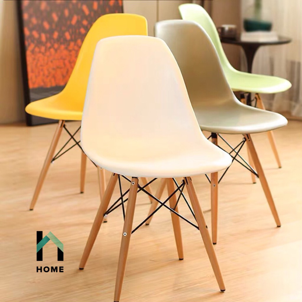 GHẾ EAMES Chân Gỗ Đan Thép (Ghế làm việc, quán cafe, phòng ăn...) Kiểu Hiện Đại Hàn Quốc | BigBuy360 - bigbuy360.vn