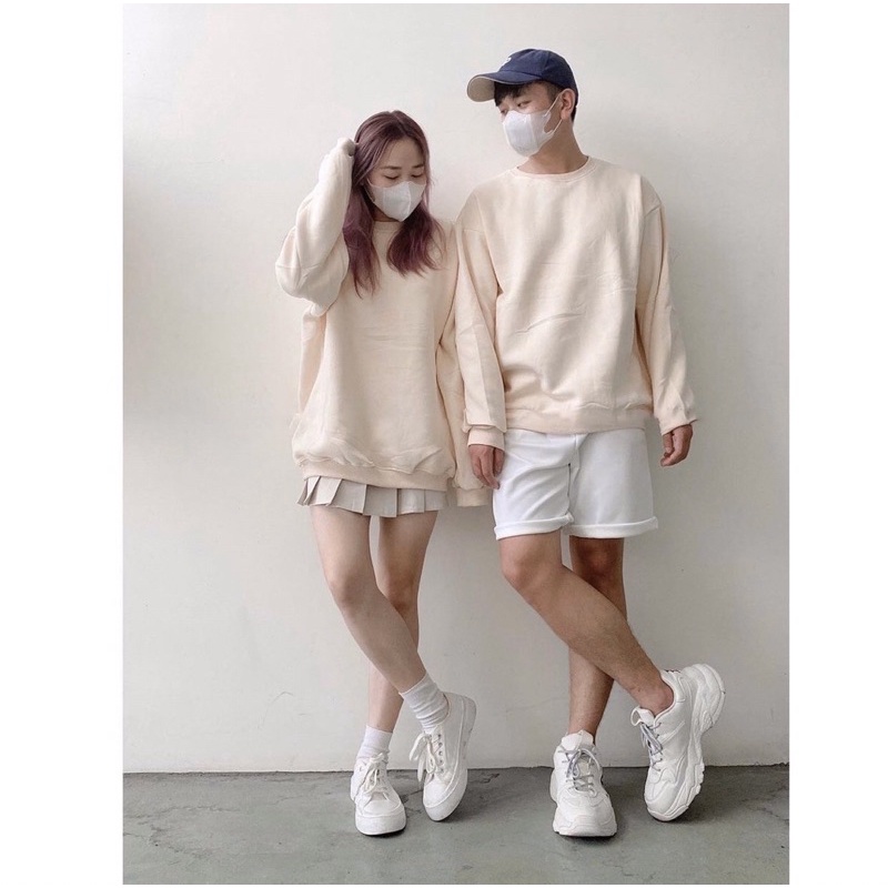 [ Quà Tặng Là chun buộc tóc] Áo Sweater Trơn Dáng rộng | BigBuy360 - bigbuy360.vn