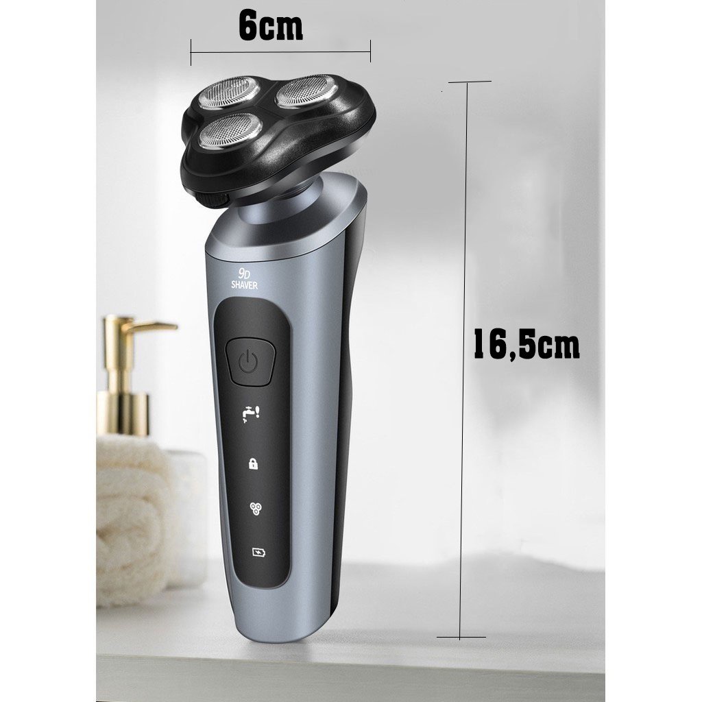 Máy Cạo Râu Cao Cấp 9D Shaver Màn Hình LED 2023 - Tặng Kèm 6 Phụ Kiện MCR02