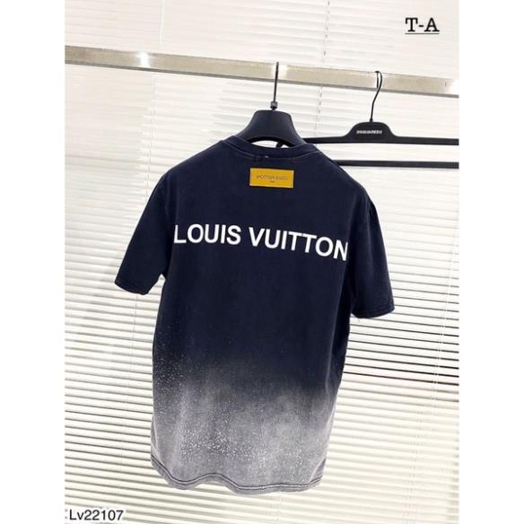 Áo Phông Cổ Tròn LV Nam Loang Cao Cấp Cực Hot - Áo Thun LV Nam In Logo Ở Ngực SPF