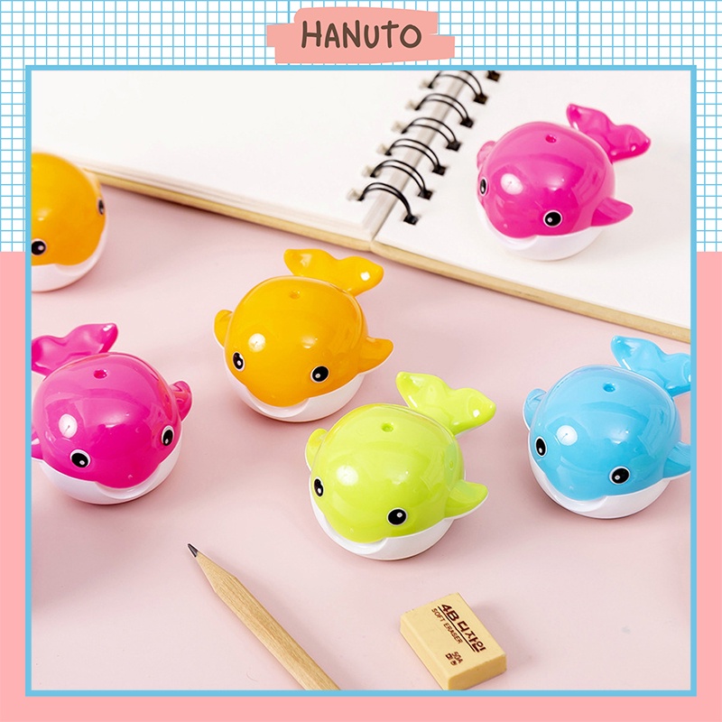 Gọt bút chình hình cá heo cute đáng yêu dụng cụ học tập cho bé HANUTO GBC01