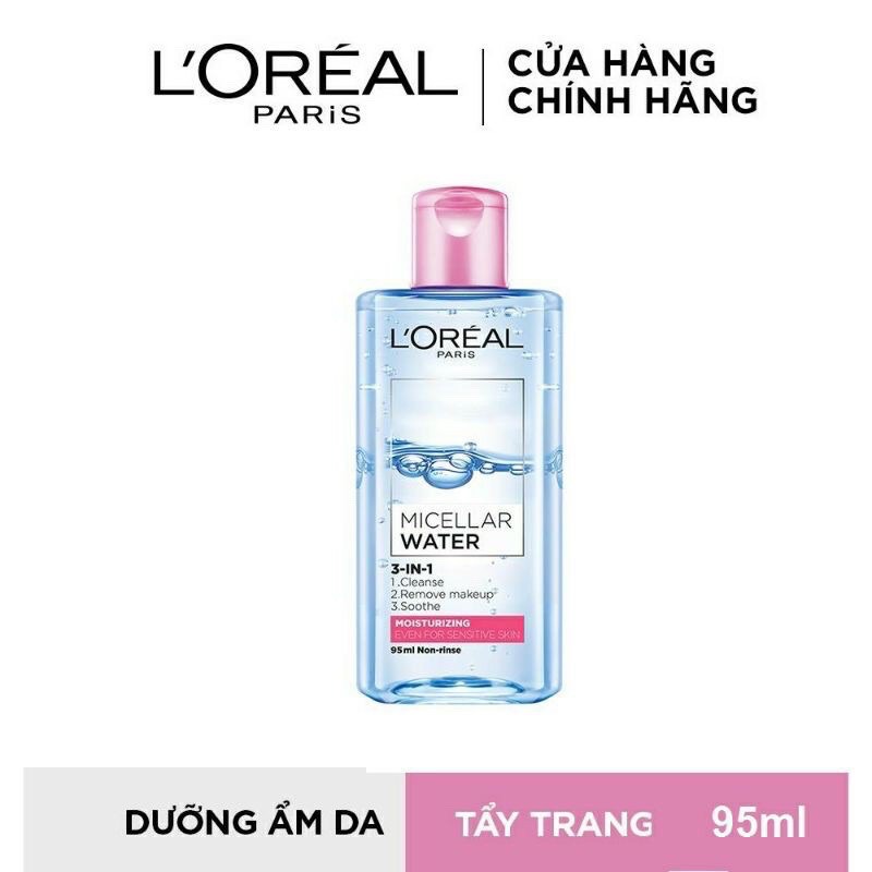 Nước Tẩy Trang Loreal 𝑭𝒓𝒆𝒆𝒔𝒉𝒊𝒑 Nước Tẩy Trang L'Oreal Paris 3 In 1 Micellar Water 95ml