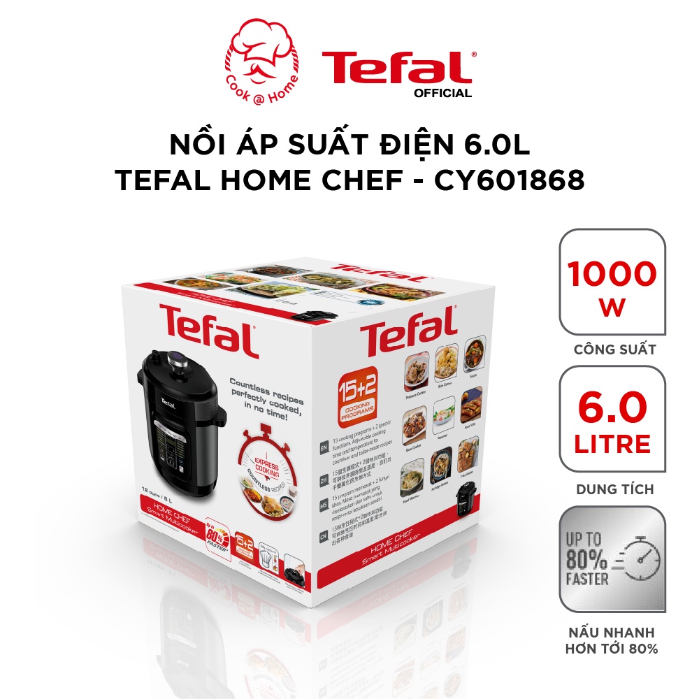 Nồi áp suất điện Tefal Home Chef CY601868 - 6L, 1000W