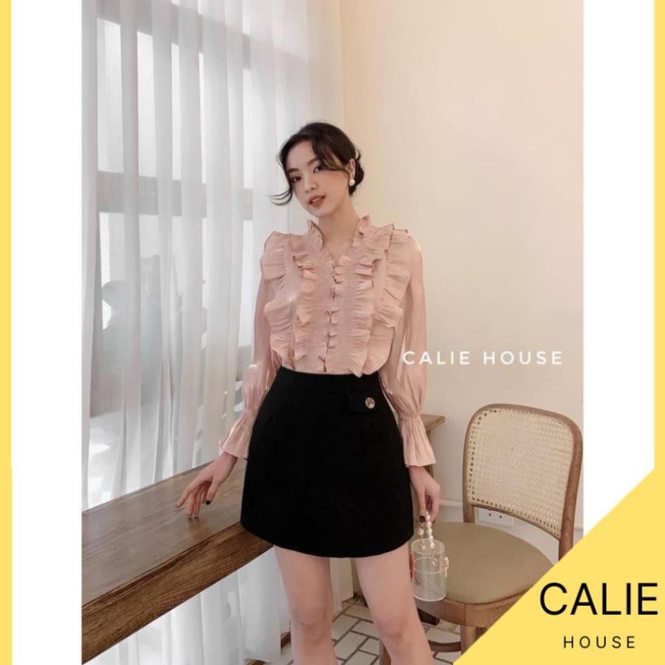 Áo Sơ Mi Tơ Bèo Thân Trước Calie House A120