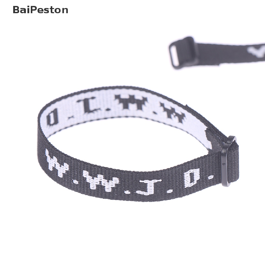 [BaiPeston] 4pcs WWJD Bracelet Religious Bracelet What Would Jesus Do Bible Bracelet ♨HOT SELL