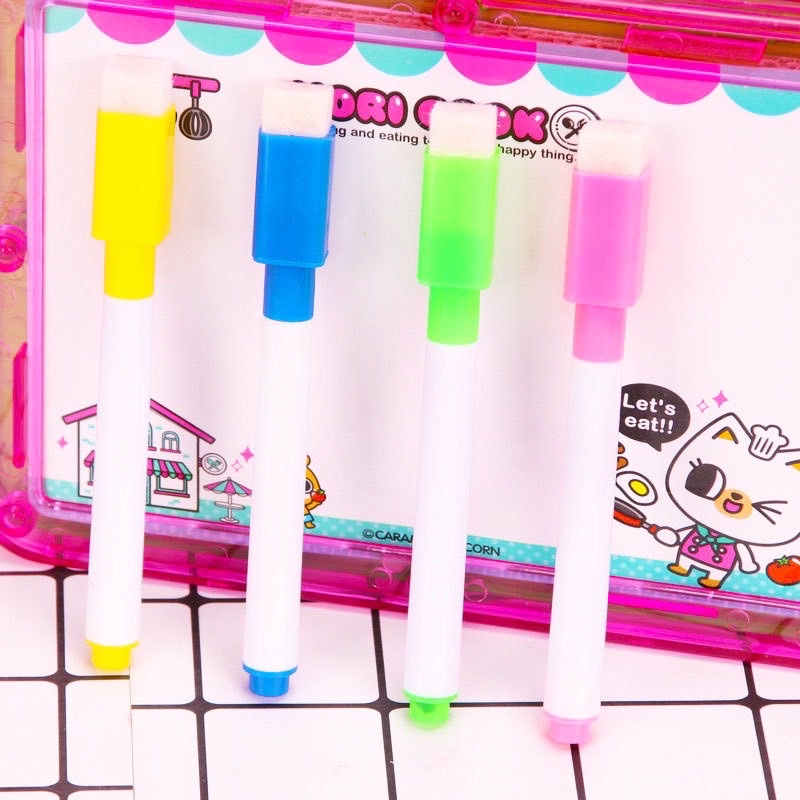 [Đồ chơi học tập] Bảng trắng kèm bút lông Subeokiss mặt sau có bảng chữ cái cho bé