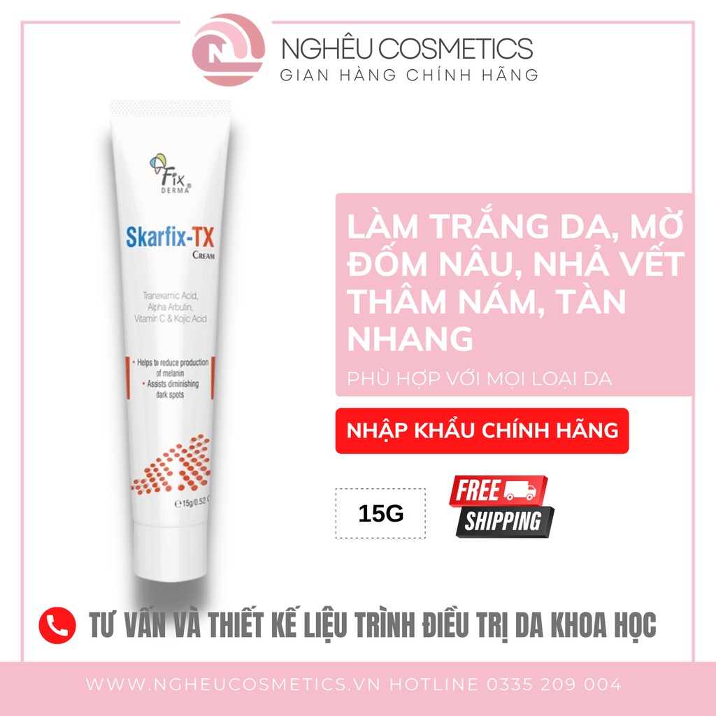 Kem Dưỡng Trắng Da Giảm Nám Tàn Nhang Mờ Thâm Mụn Skarfix TX Fixderma Nhập Khẩu Chính Hãng