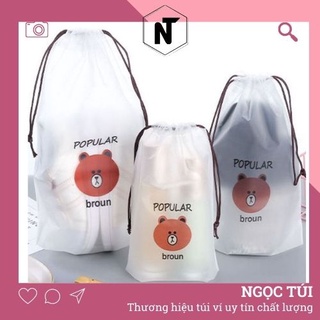 Túi xách đựng mỹ phẩm trong suốt hoặc túi xách đựng đồ hình gấu G3