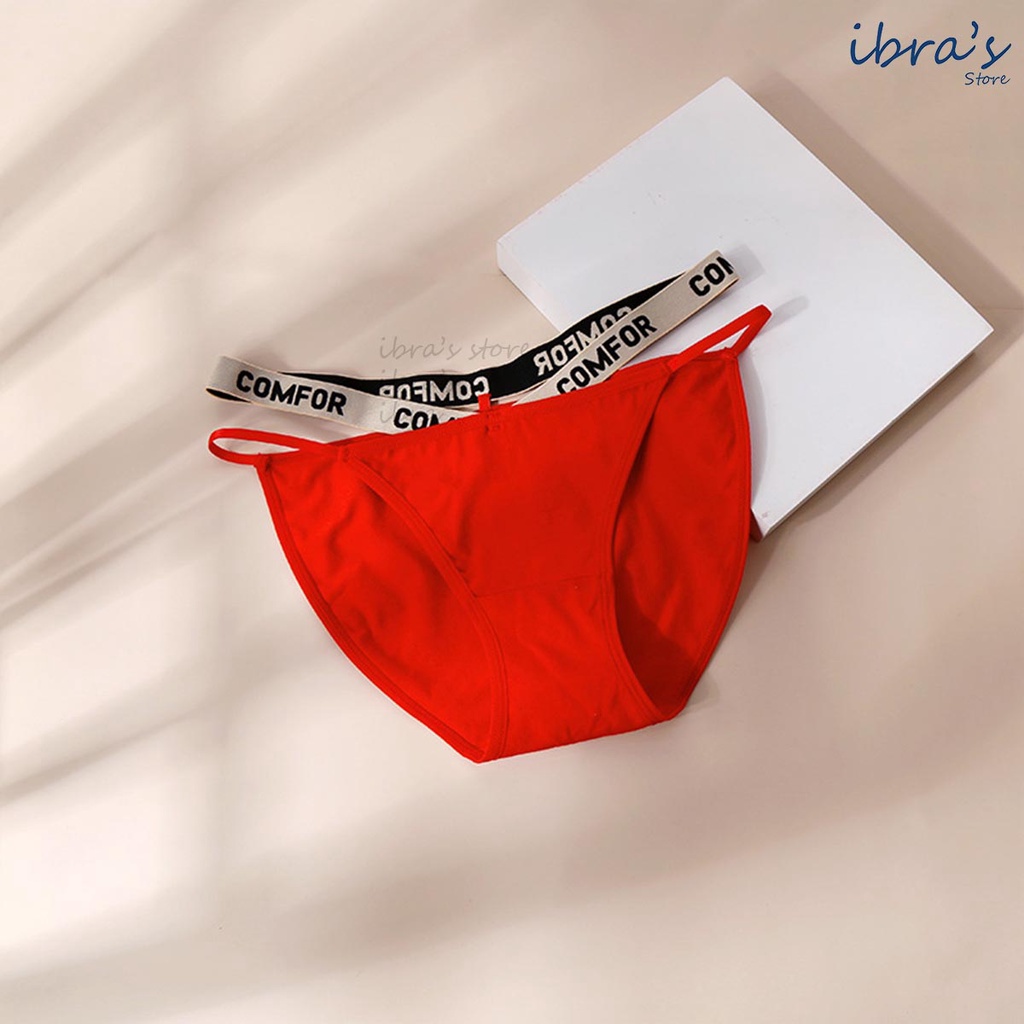 Quần Lót Sexy Ibra's Store Cao Cấp Nữ Cotton Trơn Dây Chéo Khoét Eo Quyến Rũ Cạp Thấp Thoáng Khí Tốt I57