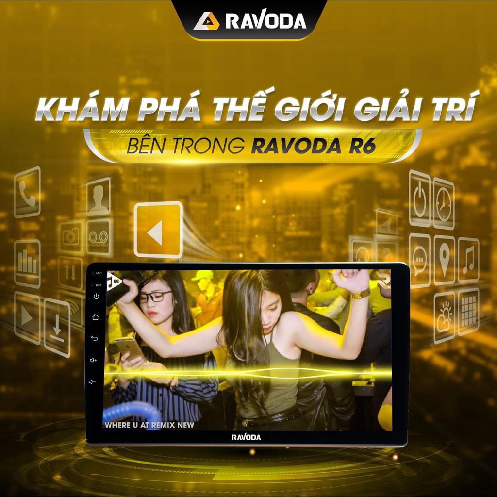 [Miễn Phí Lắp Đặt] Màn hình Android Webvision Ravoda R6 + [Quà Tặng] + Sim 4G