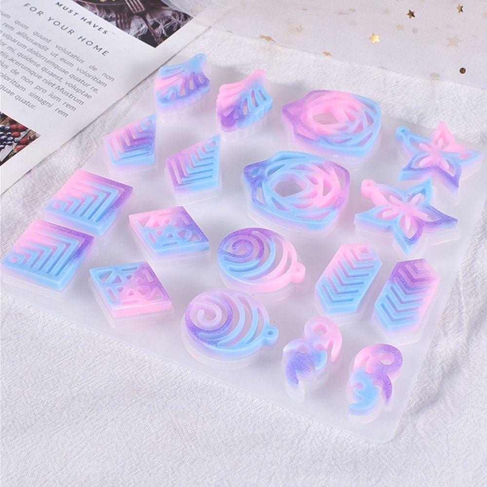 SHOUKEY Khuôn Silicone Làm Bông Tai Nhựa Resin Thủ Công