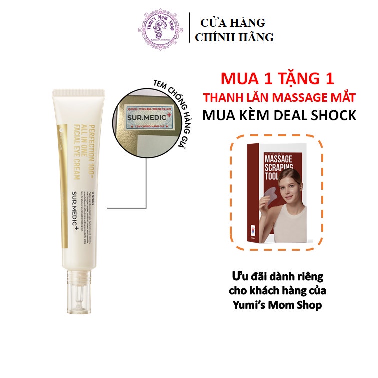 Kem giảm thâm mắt, ngăn ngừa lão hóa Sur.Medic+ Perfection 100tm All In One Facial Eye Cream 35ml