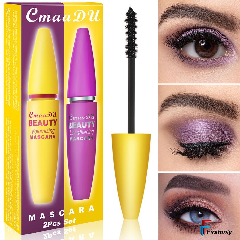 Mascara 4D CmaaDu chống thấm nước bền màu chuốt dày mi
