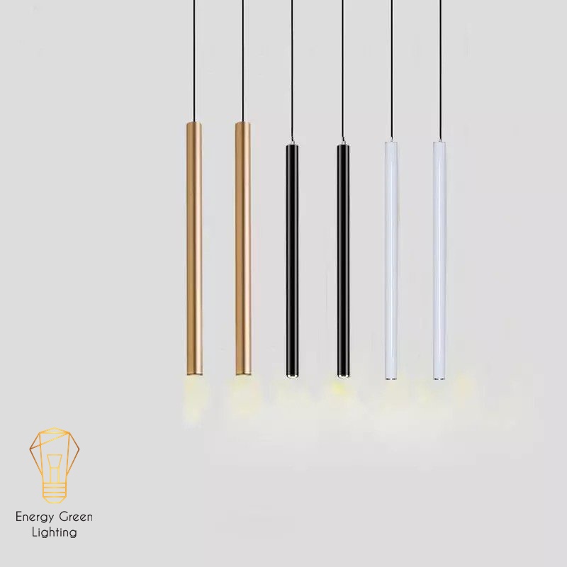 Đèn Thả Trần Energy Green Lighting Trang Trí Rọi Ống Bơ Thân Vàng 5w - 2 Kích Thước 60cm , 30cm - Thân Nhôm Tản Nhiệt