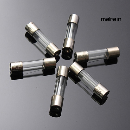 Bộ 100 cầu chì ống thủy tinh 5x20mm 0.2A-15A cho xe hơi