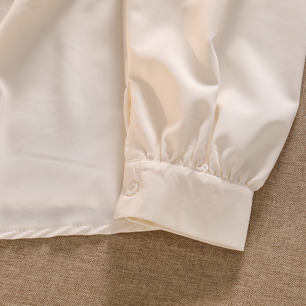 NUZIRO  Áo sơ mi  tay dài màu sắc đơn giản thanh lịch cho nữ