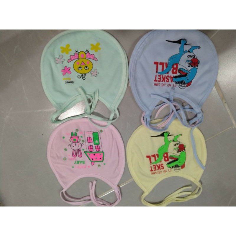 Yếm cotton 2 lớp buộc dây cao cấp cho bé